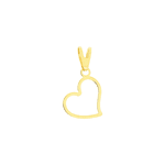 Pingente de Ouro 18K Coração Vazado Pequeno