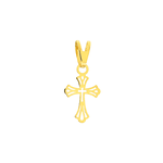 Pingente Cruz de Ouro 18K Pequena Detalhes Vazados