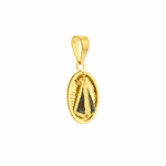 Pingente de Nossa Senhora Aparecida Ouro 18K Diamantado Oval