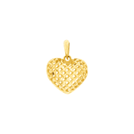 Pingente de Coração em Ouro 18K Vazado e Diamantado