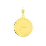 Pingente Ouro 18K Medalha de São Bento Aplique de Resina Médio