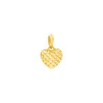 Pingente de Coração em Ouro 18K Vazado e Diamantado Pequeno