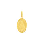 Pingente Nossa Senhora Aparecida Ouro 18K Oval