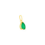 Pingente Pedra de Esmeralda Gota em Ouro 18K