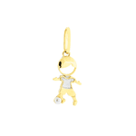 Pingente de Ouro 18K Filho Menino Bicolor