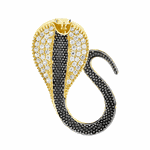 Pingente Cobra com Zirconias Ouro 18K