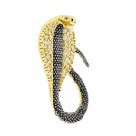 Pingente Cobra com Zirconias Ouro 18K