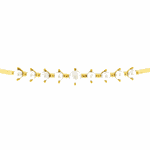 Bracelete de Ouro 18K com Pérolas Pulseira Feminina