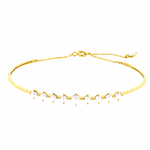 Bracelete de Ouro 18K com Pérolas Pulseira Feminina