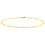 Pulseira de Ouro Amarelo 18K Elos 3x1