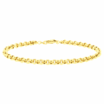 Pulseira Feminina de Elos Portuguesa em Ouro 18K