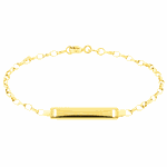 Pulseira de Ouro 18K Infantil de Chapa Portuguesa