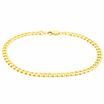 Pulseira Malha Groumet de Ouro Amarelo 18K 