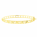 Bracelete de Ouro 18K com Flores Diamantadas