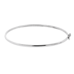 Bracelete Feminino de Ouro Branco 18K Fio Meia Cana