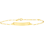 Pulseira Infantil de Chapa Cartier Ouro 18K 13cm