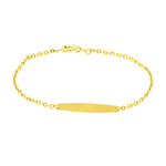 Pulseira de Ouro 18K com Chapa Americana