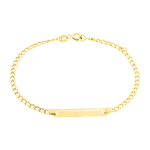 Pulseira Infantil Groumet de Chapa Ouro 18K