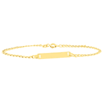 Pulseira Infantil Groumet de Chapa Ouro 18K