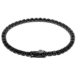 Pulseira Riviera de Diamantes Negros em Ouro 18K