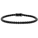 Pulseira Riviera de Diamantes Negros em Ouro 18K