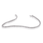 Pulseira Riviera Brilhantes Quadrada Ouro Branco 18K 1,4ct