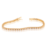 Pulseira Riviera Brilhantes Quadrada Ouro 18K 2,80ct