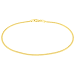 Pulseira de Ouro 18K Malha Groumet Fina