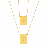 Escapulário Cartier Placas Fé e Cruz Ouro 18K
