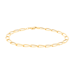 Pulseira de Ouro 18K Elo Alongado 21cm Unissex