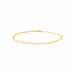 Pulseira Elos Trabalhados Pequenos 18cm Ouro 18K