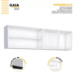 Armário Aéreo Cozinha em aço Gaia Flat Branco 200 - Cozimax