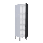 Paneleiro Cozinha Aço Flat Branco Com Preto 60X214 - COZIMAX 