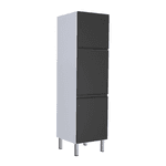 Paneleiro Cozinha Aço Flat Branco Com Preto 60X214 - COZIMAX 