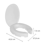Assento Elevado Branco 7cm Com Tampa TAE7/T - ASTRA