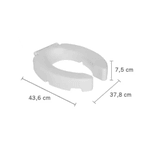 Assento Elevado Branco 7cm Sem Tampa TAE7 - ASTRA