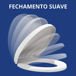 Assento Soft Close Oval TOV/SC Branco - ASTRA