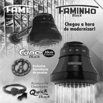 Chuveiro 4T Preto FAMINHO 127 V / 5400 W - FAME