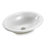 Cuba de Sobrepor Oval Branca 44 x 32 - ICASA