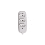 Tomada Em Barra Tripla Bipolar 2P + T 10A 250V 26330 Branca - ILUMI