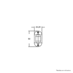 Fechadura Porta Correr Larga Inox (G) 940 35040 - STAM
