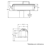 Fechadura Elétrica 12V Cilindro 40MM Preto Fosco - STAM