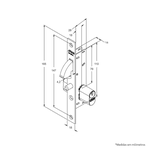 Fechadura Porta Correr Larga Inox (G) 940 35040 - STAM