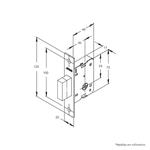 Fechadura Auxiliar Tetra Inox 1001 49MM PF 10810 - STAM