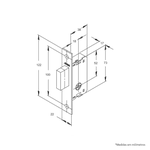 Fechadura Auxiliar Tetra Inox 1003 38MMPF 80071 - STAM