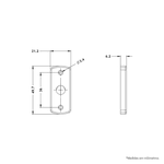 Fechadura Auxiliar Tetra Inox 1003 38MMPF 80071 - STAM
