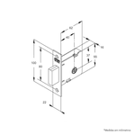 Fechadura Auxiliar Tetra Inox 1004 62MM PF 10985 - STAM
