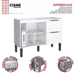 Gabinete Cozinha MDF Cisne Branco 120 - COZIMAX