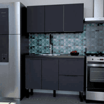 Gabinete Cozinha MDF Cisne Preto 120 - COZIMAX