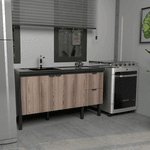 Gabinete Cozinha MDF Colibri Tamarindo Com Preto 150 - COZIMAX